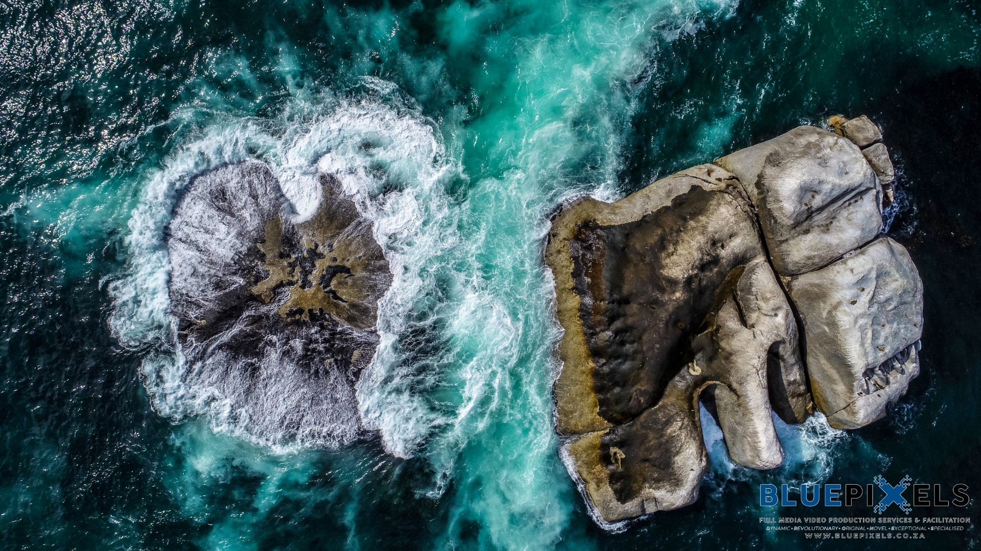 Aerial view of Cape Town coastline